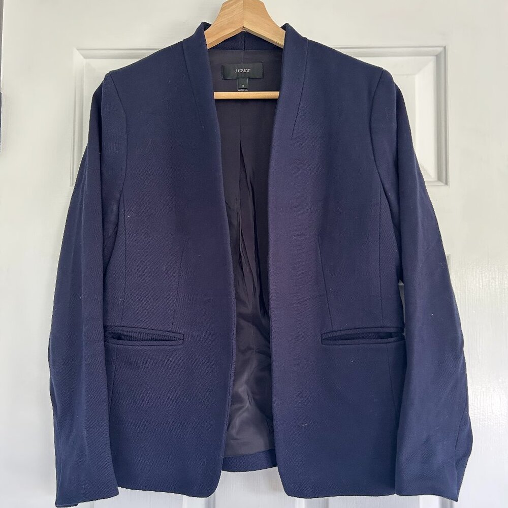 JCrew Going Out Stretch Twill Blazer | Navy | Size 8